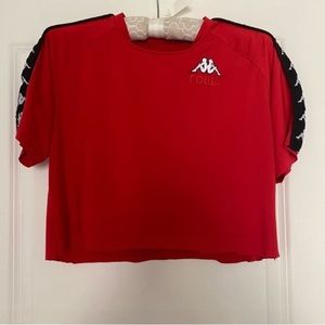 Kappa Collection Kappa x Gosha Rubchinskiy 2017 Spring red cropped t shirt